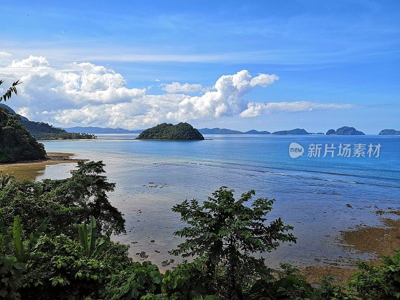 Bacuit 海湾全景，爱妮岛，菲律宾